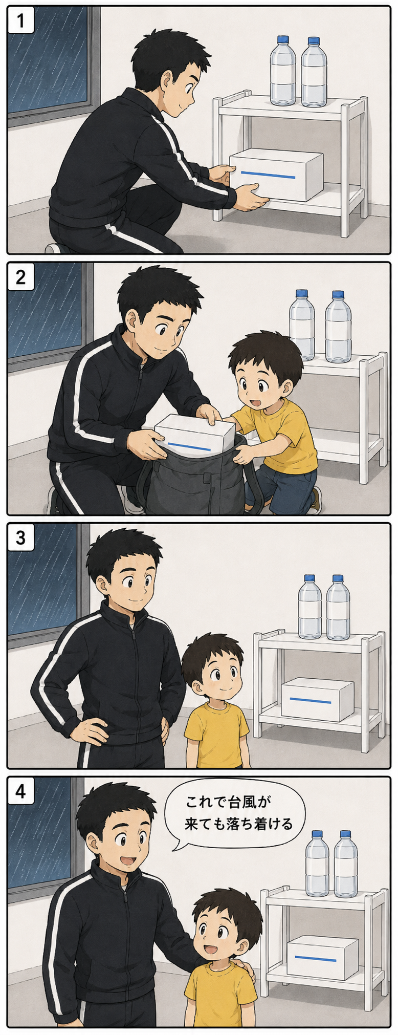 解決して安心する4コマ漫画