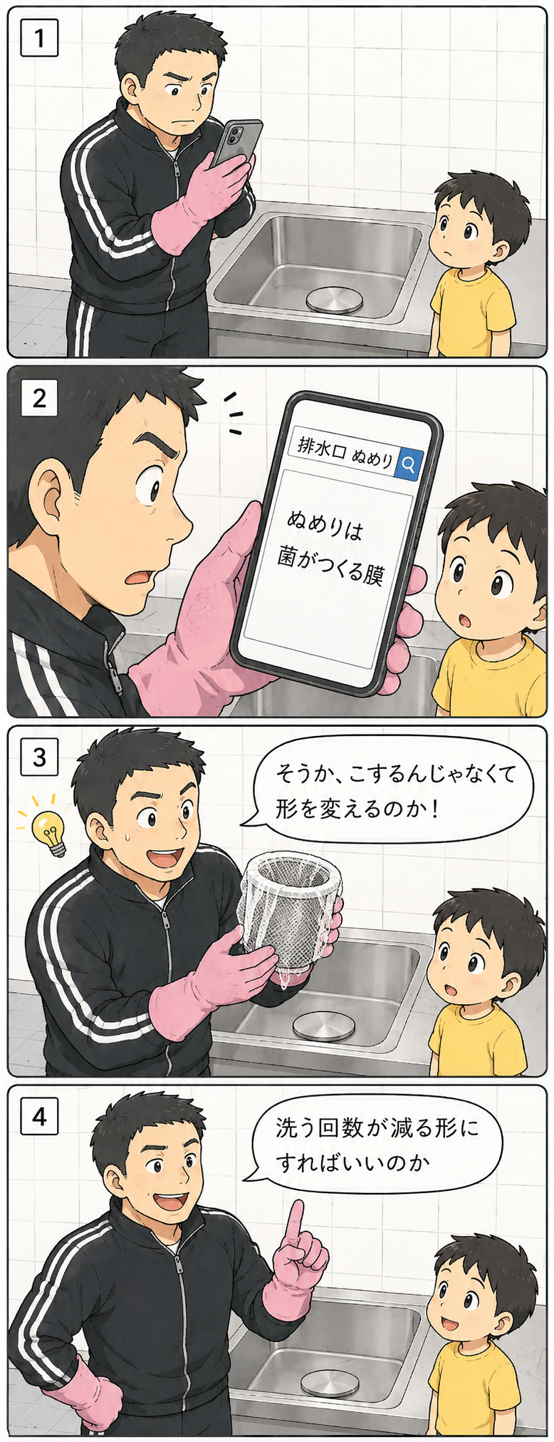 悩みタイプに気づく4コマ漫画