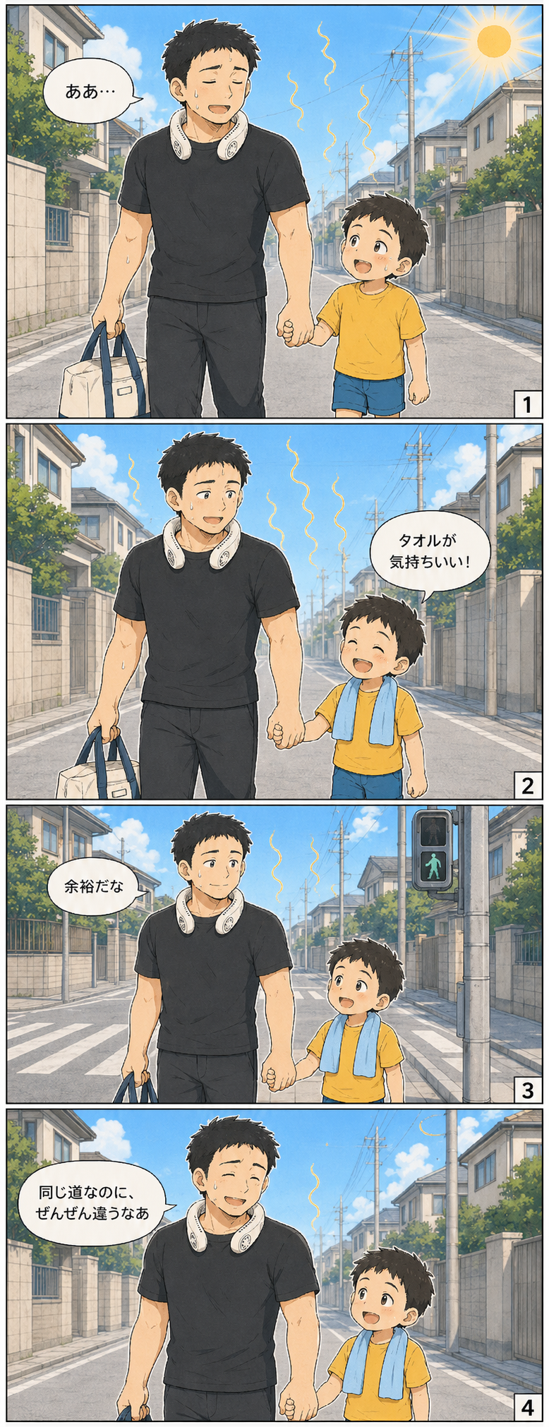 解決して安心する4コマ漫画