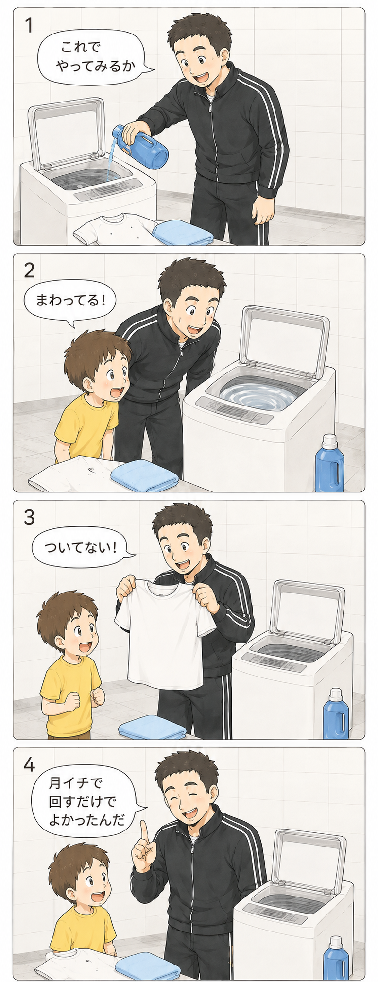 解決して安心する4コマ漫画